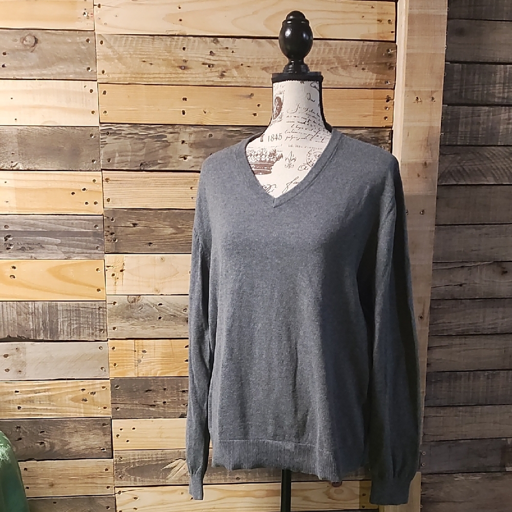 Merona Charcoal V-Neck Sweater for Men